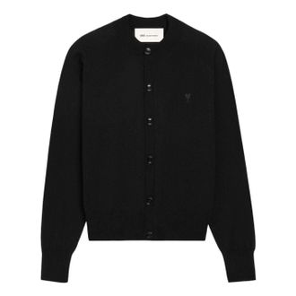 Ami (WMNS) AMI de Heart Cardigan Black FKC386-KN0039-0180