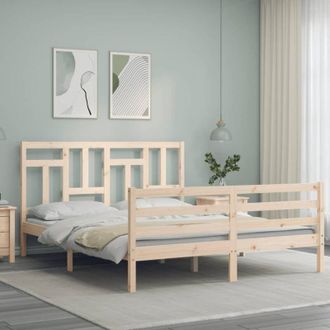 vidaXL Bed Frame without Mattress 160x200 cm Solid Wood Vidaxl