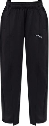 VETEMENTS Logo Trainingsbroeken - Dames - Sweatpants - Zwart - S - Katoen - Broeken