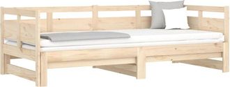 vidaXL Sof&aacute; cama extra&iacute;ble madera maciza de pino 2x(90x200) cm Vidaxl