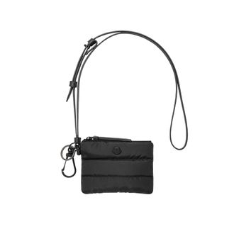 Moncler Moncler Caradoc Card Metal Logo Holder, Men, Black, Size: One Size