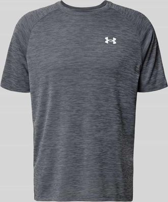 Under Armour T-Shirt mit Label-Print Modell Tech in Anthrazit, Gr&ouml;&szlig;e XXXL
