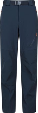 Mountain Warehouse Mens Trekking Trousers - Hiking Pants, Water Resistant, 4-Way-Stretch, Reinforced Fabric, UPF 50+ - Best for Camping, Outdoors Dark Blue (Regular Leng