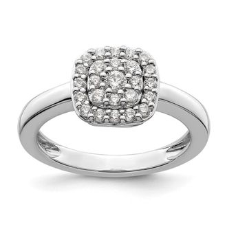 Diamond2Deal 14k White Gold Lab Grown Diamond Wedding Band Ring 0.45Ct Clarity- VS Color- G-H