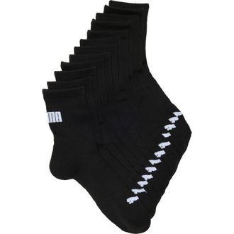 Puma High-Cut 6-Pack Quarter Training Socks in Black at Nordstrom Rack, Size 10-13