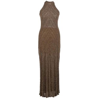 Twinset Gowns, female, Brown, Size: M Occasion Gown