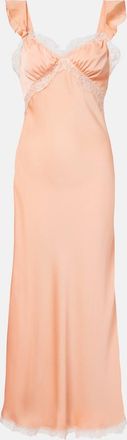 Faithfull The Brand Sella lace-trimmed satin maxi dress
