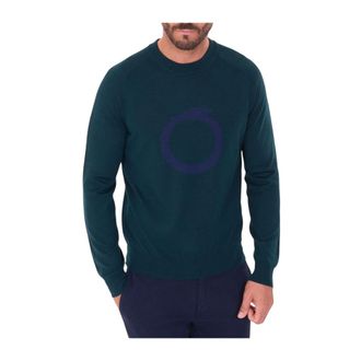 Trussardi Round-neck Knitwear, male, Green, Size: 2XL Round-neck Knitwear