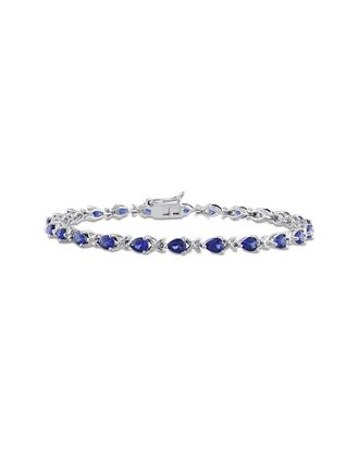 Rina Limor Silver 5.28 Ct. Tw. Lab-Grown Sapphire Bracelet