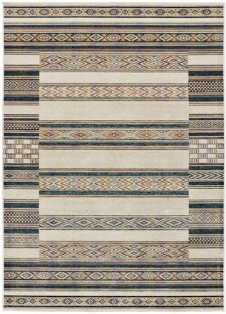 Atticgo Alfombra de viscosa &eacute;tnica beige/multicolor 160x230 cm