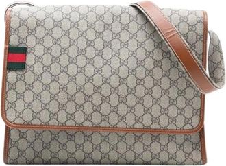 Gucci Pre-owned Cross Body Bags, female, Beige, Size: ONE SIZE Pre-owned Fabric Crossbody Bag