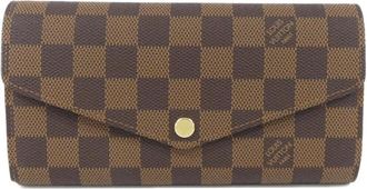 Louis Vuitton Brown Coated Canvas Long Wallet (Tri-Fold) (Pre-Owned)