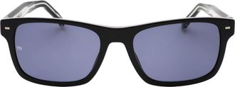 Tommy Hilfiger Tommy Hiliger blauwe lens zwarte zonnebril
