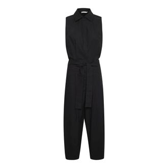 Inwear Black Jumpsuit with Shirt Collar