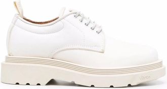 Buttero 40mm Leren Schoenen met Veters - Dames - Veterschoenen - Wit - 39 EU - Leer - Schoenen
