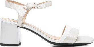 Geox 65mm Audalies block-heel sandals - women - Fabric/Calf Leather/Rubber - 37.5 - Gold