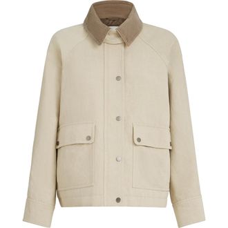 Brunello Cucinelli Canvas outerwear jacket in Beige at Nordstrom, Size 44 It