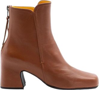 Mara Bini Tronchetto - Dames - Laarzen met Hak - Bruin - 35 EU - Leer - Schoenen
