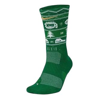 Nike (PS) Nike Holiday Elite Crew Socks Green BN1180-E0J