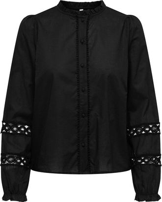 Only Blouse met lange mouwen en Mao-kraag