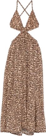 Zimmermann Wanderlust midi-jurk met gevlochten afwerking - Bruin