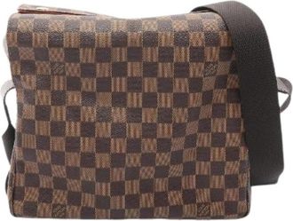 Louis Vuitton Pre-owned Naviglio Damier Schoudertas - Dames - Vintage Schoudertas - Bruin - ONE Size - Leer - Vintage