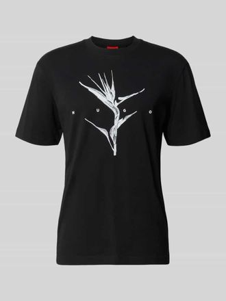 HUGO BOSS Relaxed Fit T-Shirt aus reiner Baumwolle Modell DARISE in Black, Gr&ouml;&szlig;e XXL
