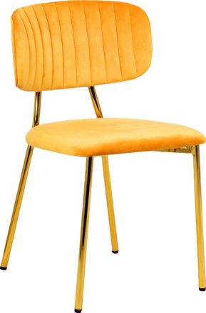 Kayoom Esszimmerstuhl »Stuhl Kian 125 2er-Set,filigranes Metallgestell,pflegeleicht Samtbezug« (Set) 2 Stk.samtweicher Bezug, pflegeleichter Samtbezug