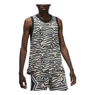 Nike Jordan Mens Air Jordan Irregular Texture Alphabet Printing Mesh Training Sports Pearl White Vest DM1825-219