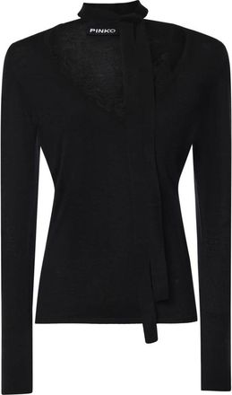 Pinko V-neck Truien - Dames - V-hals truien - Zwart - XS - Truien & Vesten