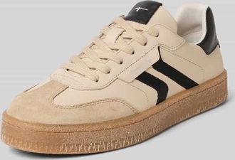 Tamaris Tamaris Low Top Sneaker aus echtem Rindsleder in Beige, Gr&ouml;&szlig;e 36