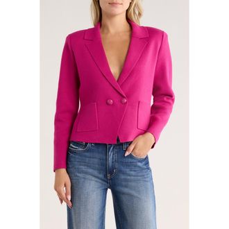 L'agence Sofia Knit Blazer in Ruby at Nordstrom Rack, Size Xx-Small