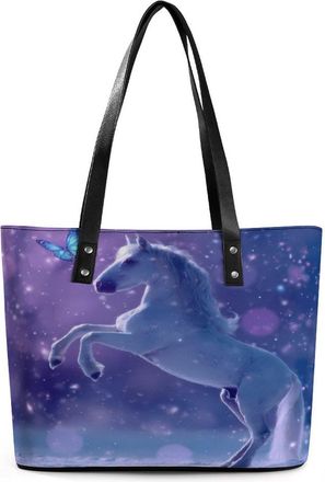 Generic Horse Butterfly Tote Bags for Women Cute Shoulder Purses Handbags