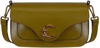 Coccinelle Leather cross body bag C-Me Calf Shoulder Bag Seagrass khaki
