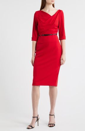 Black Halo Jackie O Sheath Dress in Red at Nordstrom, Size 10