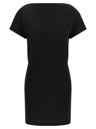 Jacquemus Black Boat Neck Mini Dress