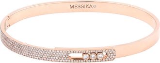 Messika Move Noa 18k Rose Gold Diamond Bangle, Size M