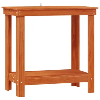 vidaXL Banco De Trabajo Marr&oacute;n Cera 80 X 50 X 80 Cm Pino Macizo Vidaxl