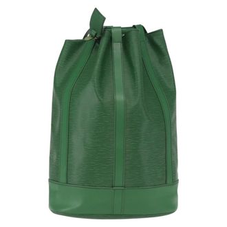 Louis Vuitton Randonnee Backpack Epi Leather Green Leather Backpack Bag (Pre-Owned)