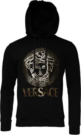 Versace Black Medusa Cotton Hoodie Sweatshirt