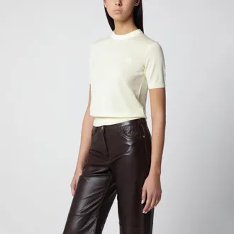 Loewe Light yellow wool knit top