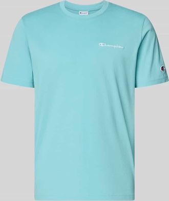 Champion T-Shirt mit Logo-Stitchings Modell ICONS CONTRAST in Aqua, Gr&ouml;&szlig;e XXL