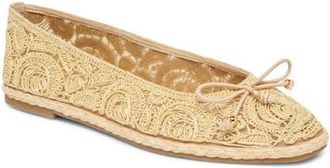 Dolce Vita Tianna Ballet Flat in Light Natural Raffia Lace at Nordstrom, Size 6.5