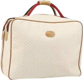 Gucci Pre-owned Weekend Bags, female, Beige, Size: ONE SIZE Pre-owned Plastic Weekend Bag