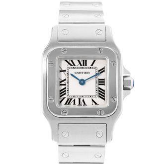 Cartier Pre-owned Cartier Santos Galbee Quartz Silver Dial Ladies Watch W20056D6