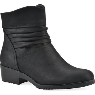 White Mountain Durbon Scrunch Boot - Wide Width in Black/Fabric at Nordstrom Rack, Size 6.5