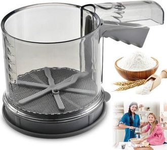 OEM Tamiz Doble De Acero Inoxidable Para Reposter&iacute;a, Utensilio De Cocina Multifuncional Para Harina, Tamiz Port&aacute;til Para Uso En La Cocina