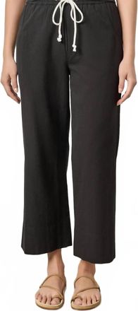 Lilla P Wide Leg Summer Pant In Black
