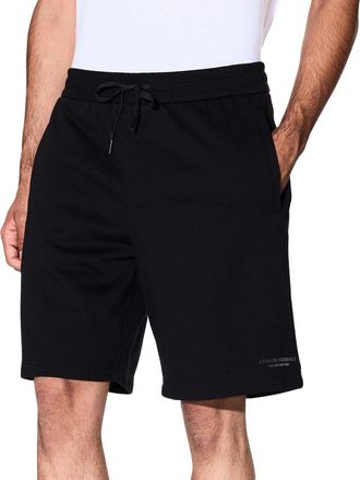 A|X Armani Exchange Cotton Drawstring Shorts - Black