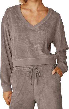 Beyond Yoga Tropez Pullover In Birch